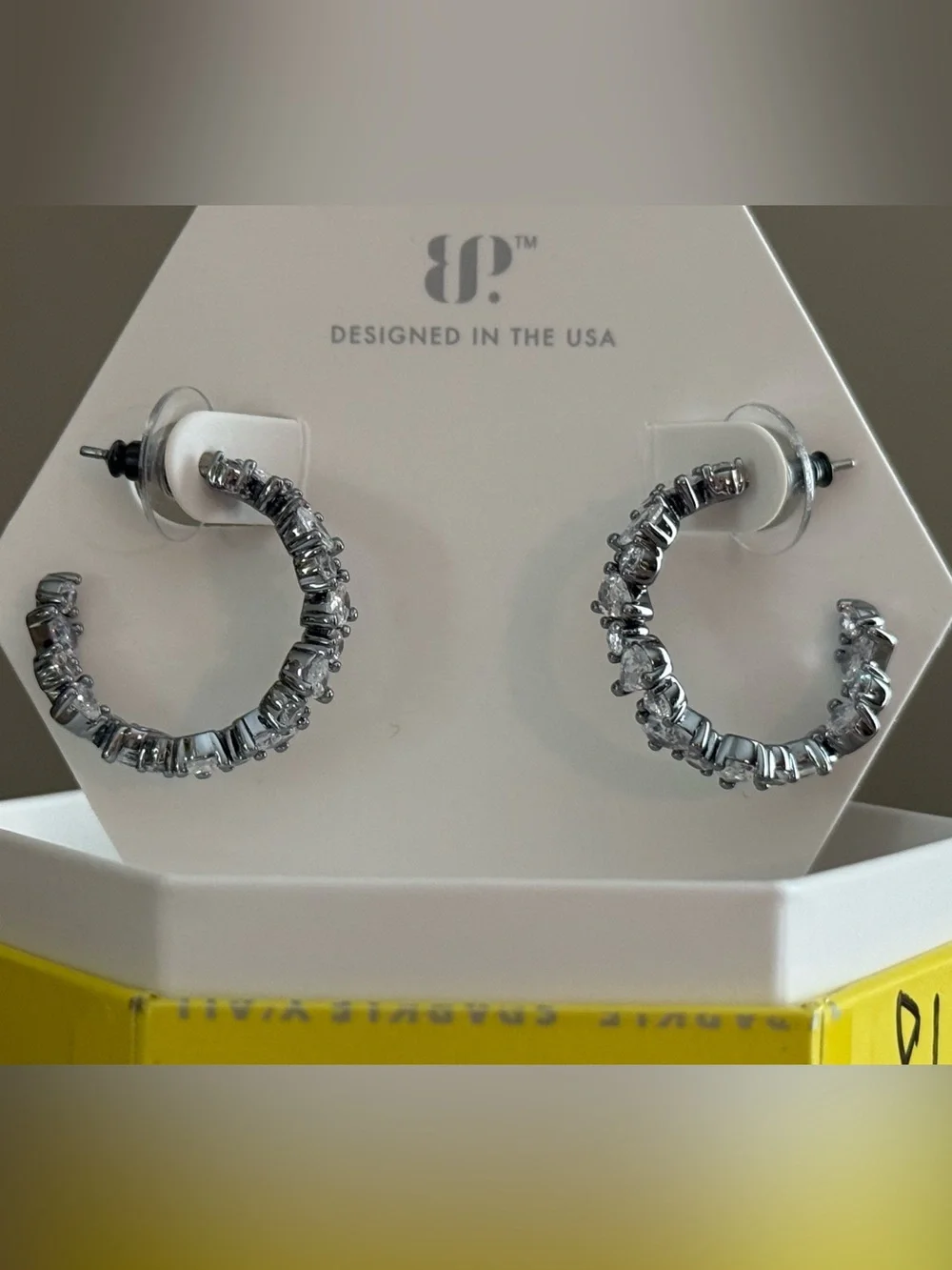 Bomb Party OG Earrings “Dazzle Me Hoops” Brand New! #81